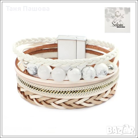 КОЖЕНИ ГРИВНИ С МЕТАЛНИ ЕЛЕМЕНТИ , снимка 12 - Гривни - 40192223