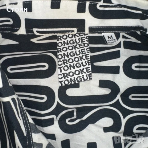 Crooked Tongues Oversized Shirt, снимка 2 - Ризи - 50760881