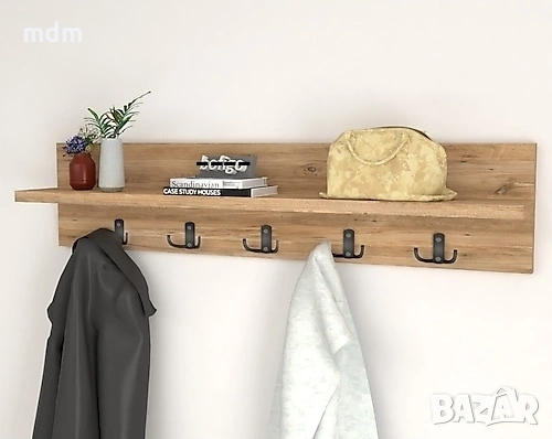 Практичен и стилен дървен закачалник за дрехи, снимка 3 - Други стоки за дома - 53287548