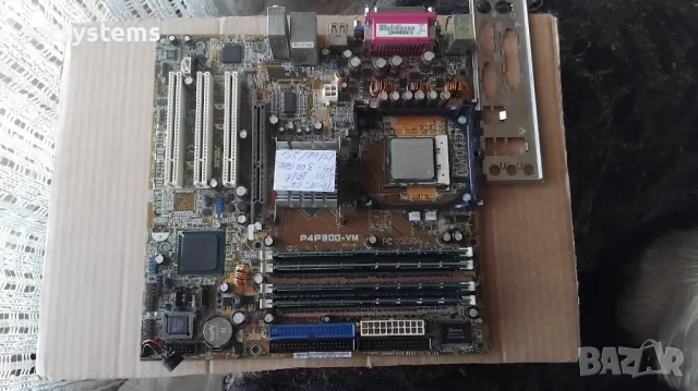 Дънна платка Asus P4P800-VM Socket 478 CPU+FAN+RAM, снимка 4 - Дънни платки - 49116081