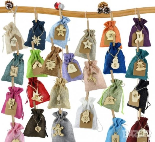 Адвент календар от текстилни торбички и аксесоари LA-4SEBUDAI , снимка 2 - Други - 42819286