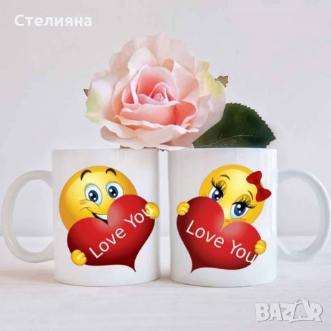 Уникален комплект чаши за влюбени двойки, снимка 4 - Чаши - 31288150