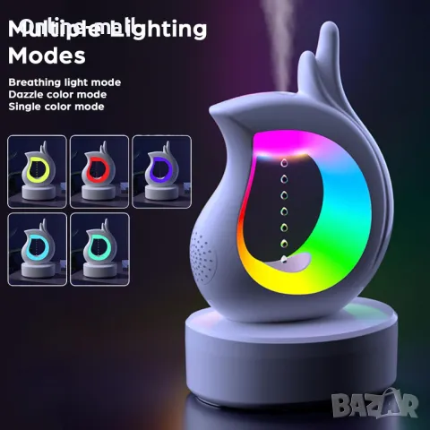 Безжичен Арома дифузер, Bluetooth колонка Овлажнител за въздух с музика и светлина, снимка 5 - Други стоки за дома - 48040708