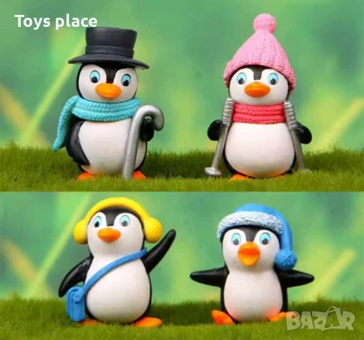 Лот фигурки Пингвини, подходящи за торта или игра, снимка 2 - Фигурки - 50683222