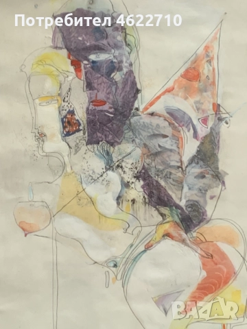 картина , Прегръдка 1 , от Атанас Нацев, снимка 6 - Картини - 52922055