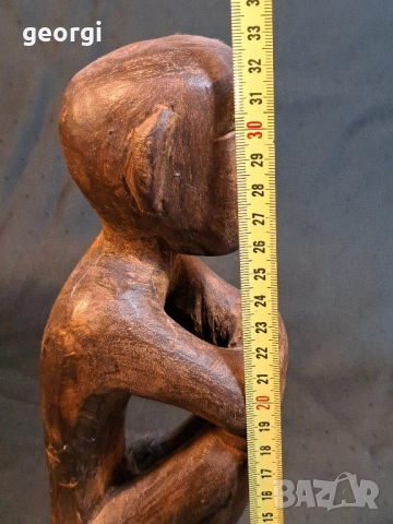 дървена статуетка дърворезба 27/2, снимка 6 - Статуетки - 51460831