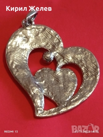 МОДНА КРАСИВА с КРИСТАЛИ ВИСУЛКА СЪРЦЕ ❤️ ЧЕРЕН ЕМАЙЛ 28379, снимка 5 - Колиета, медальони, синджири - 52502609