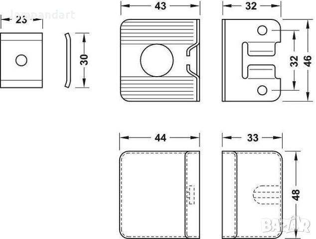 Окачващи планки за шкафове, снимка 2 - Шкафове - 53925604