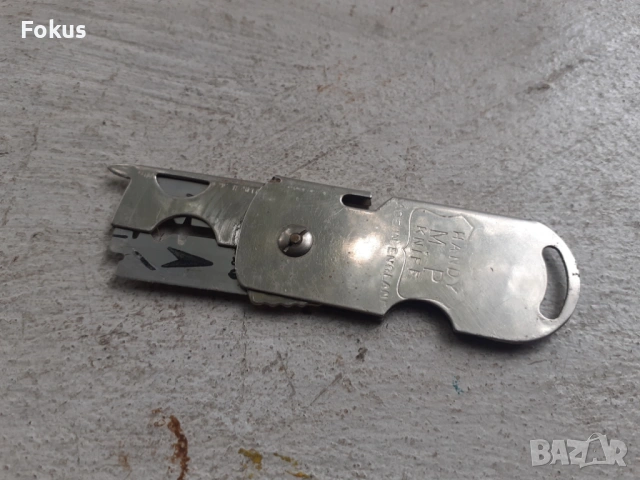 Колекционерско старо сгъваемо бръснарско ножче самобръсначка, снимка 6 - Антикварни и старинни предмети - 53363677