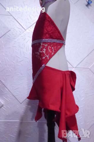 Червена детска рокля за спортни танци, снимка 6 - Детски рокли и поли - 42842813