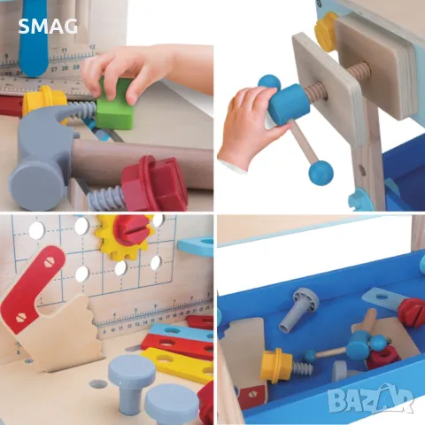 Дървена работна маса 40х24,5х64,5см - 50 бр. S_1219627, снимка 3 - Други - 48257975