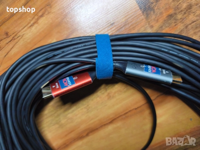 ТЕСТВАН, 100% работещ Оптичен HDMI кабел Twozoh 45 метра, 4K HDMI към HDMI кабел 4K/60Hz..., снимка 2 - Кабели и адаптери - 51637816