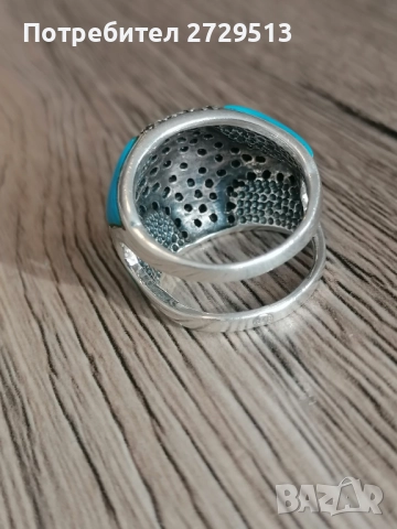  Сребърен пръстен, снимка 3 - Пръстени - 52186555