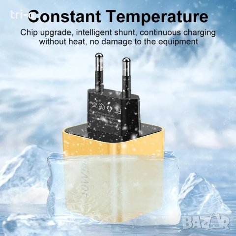 40W Зарядно устройство USB порта + Type-c бързо зареждане, снимка 6 - Оригинални зарядни - 44350817