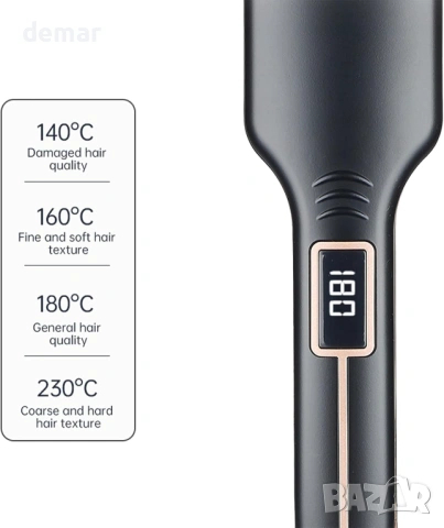 2-в-1 преса за коса и маша с инфрачервена защита, PTC керамични нагревателни плочи, снимка 4 - Преси за коса - 53900783