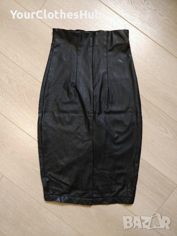 Крем от рози XS size Дамска кожена пола, снимка 5 - Поли - 53283105