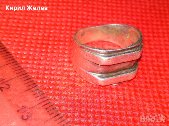 SEZGIN МАРКОВ СРЕБЪРЕН ПРЪСТЕН СЕЗГИН СРЕБРО с ПЕЧАТИ 925 и 900 ДИЗАЙНЕРСКА АРТ ИЗРАБОТКА 41945, снимка 7 - Пръстени - 44610406