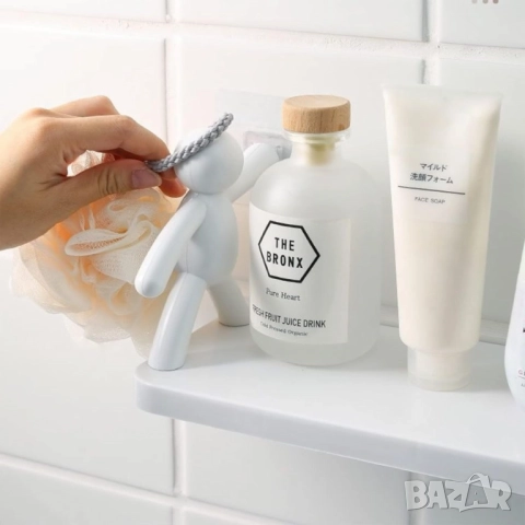 Стенна поставка с хуманоиден дизайн - Иновативно и забавно съхранение за вашата баня или кухня, снимка 3 - Други стоки за дома - 52004185