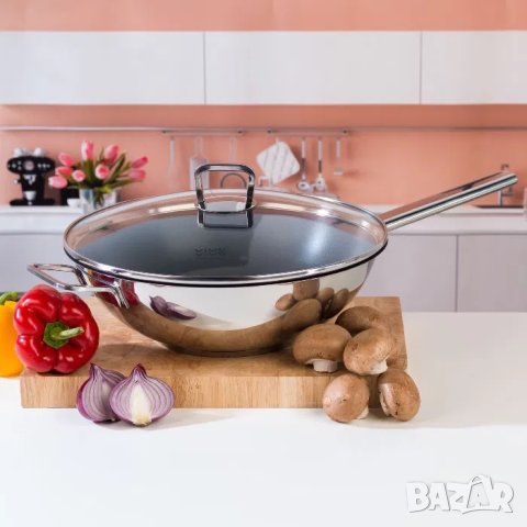 Китайски Уок тиган Wok, снимка 4 - Съдове за готвене - 22441865