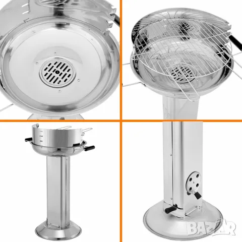 Колонна скара Bavaria на дървени въглища от неръждаема стомана, снимка 1