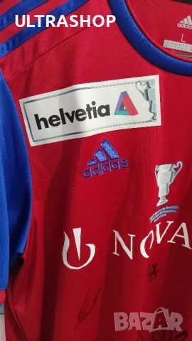 Оригинална футболна фланелка на Базел от финал 2019/20 с автографи FC Basel 2019-20 Home size L, снимка 7 - Футбол - 50489194