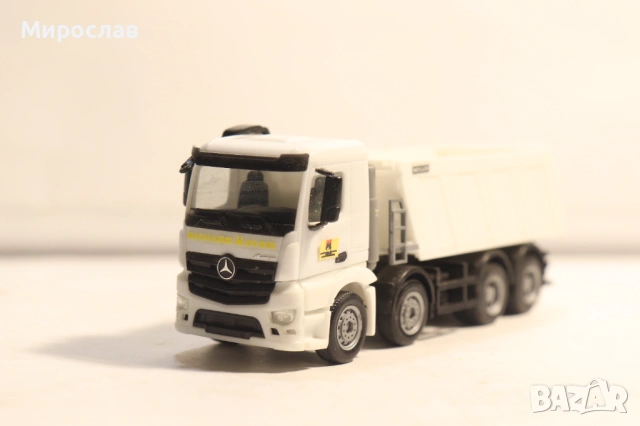 HERPA H0 1/87 MERCEDES BENZ ANTOS САМОСВАЛ КАМИОН МОДЕЛ, снимка 3 - Колекции - 54350958