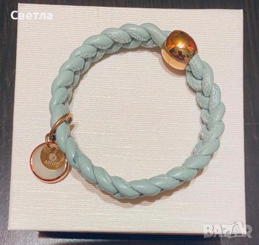 Елегантна Нова Гривна Swan Pearls SW008BE,20см,Au покритие, Естествена, кожа,85лв Перфектен подарък, снимка 2 - Гривни - 52394358