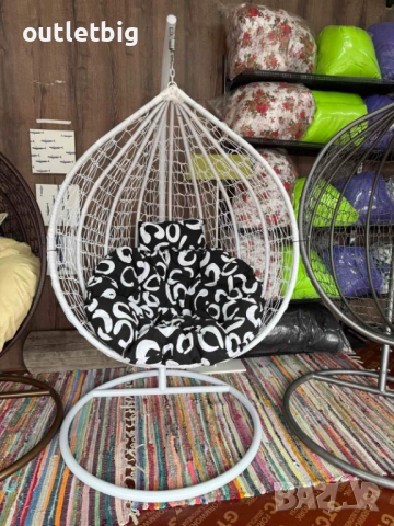 Люлка-градинска люлка висяща, тип яйце,гнездо, снимка 3 - Градински мебели, декорация  - 52235682
