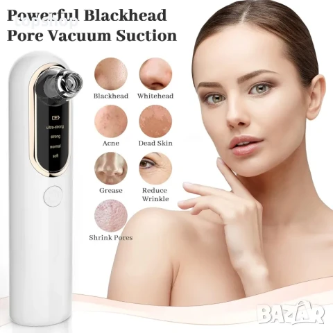 Уред за почистване на черни точки и грижа за лице Y002 + инструменти, снимка 5 - Маши за коса - 50493140