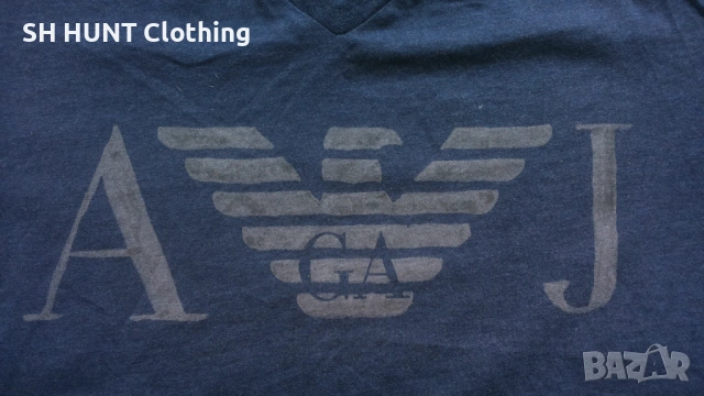 ARMANI JEANS Slim T-Shirt Original Размер M мъжка оригинална тениска 24-67, снимка 4 - Тениски - 53296359