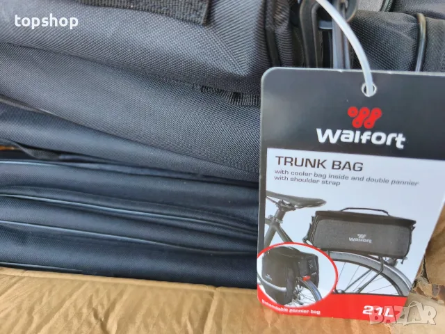 Чисто Нови Дисаги за Велосипед Walfort Trunk Bag (21 Литра), 2 дисаги, 7 литра термо чанта, снимка 11 - Аксесоари за велосипеди - 56022544