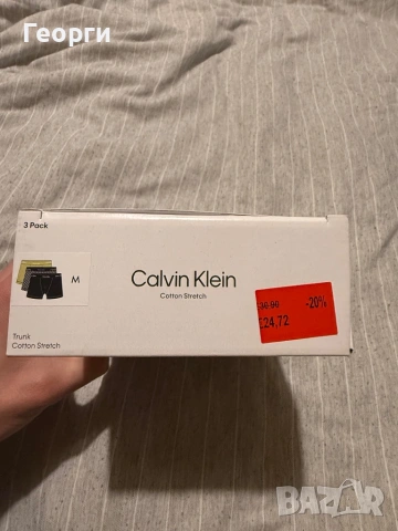 Нови мъжки боксерки Calvin Klein trunk, размер М, снимка 2 - Бельо - 54305770