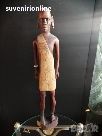 Дървена статуетка , снимка 1 - Статуетки - 39999526