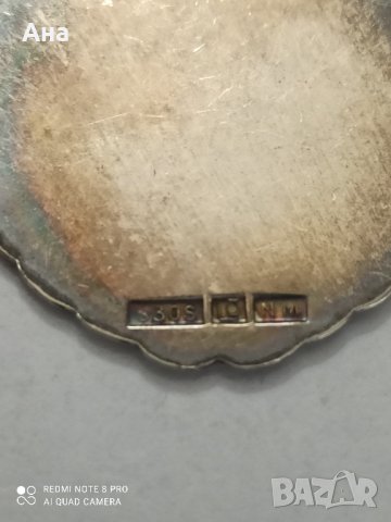 норвежки сребърен медал с маркировка , снимка 3 - Антикварни и старинни предмети - 42138663