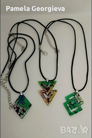 Бижута от епоксидна смола. Hand made. , снимка 5 - Колиета, медальони, синджири - 54098767