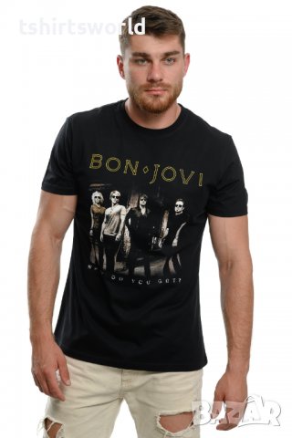 Нова мъжка тениска с дигитален печат на музикалната група BON JOVI, снимка 6 - Тениски - 27833190