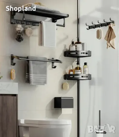 Комплект аксесоари за баня - 7 части, снимка 6 - Органайзери - 48672709