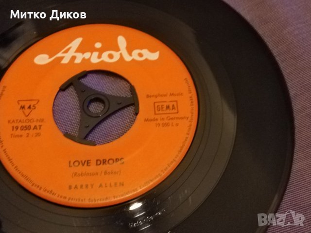 Barry Allen Love drops I wont Be There Ariola плоча Германия 1966г., снимка 4 - Грамофонни плочи - 42811395