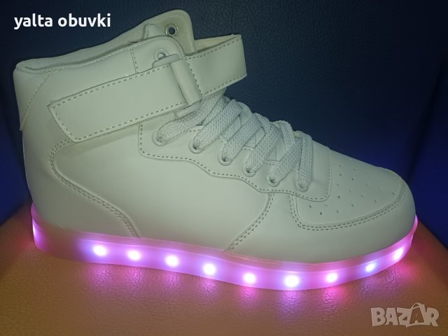 Светещи кецове с USB зарядно, снимка 4 - Кецове - 39485489