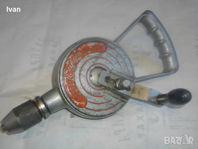 MAJOR-Made in ENGLAND 340мм/ф10мм АЛУМИНИЕВА ПРОФЕСИОНАЛНА РЪЧНА ДРЕЛКА БОРМАШИНА МАТКАП 2 СКОРОСТИ