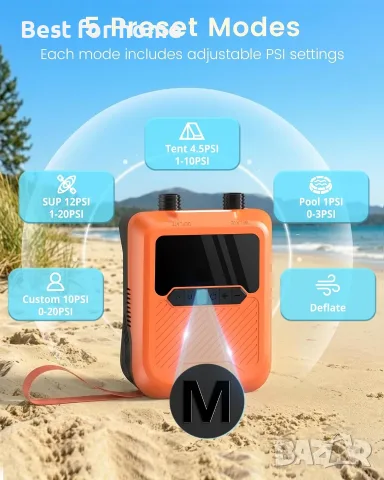 Електрическа SUP помпа Coanto 20PSI, снимка 6 - Друга електроника - 56498476