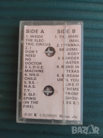 W.A.S.P. – Live... In The Raw - аудио касета UNISON , снимка 2 - Аудио касети - 54100633