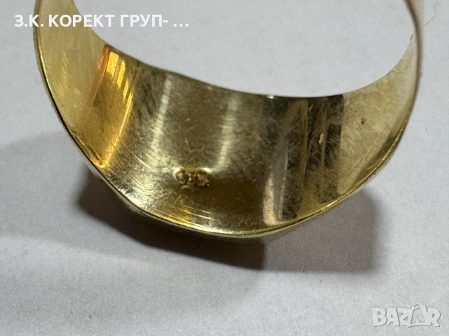 Мъжки златен пръстен 14К, снимка 6 - Пръстени - 53038075