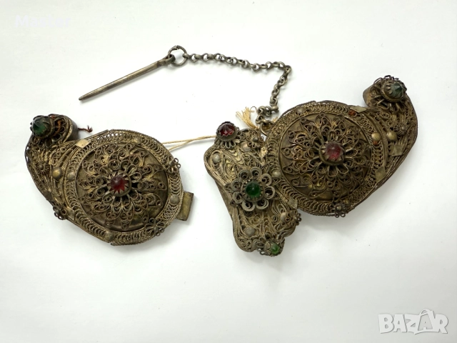 Стара сребърна Гръцка павта, снимка 3 - Антикварни и старинни предмети - 52611134