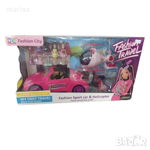 Комплект кукли с кабриолет и хеликоптер + аксесоари, в кутия 2377632