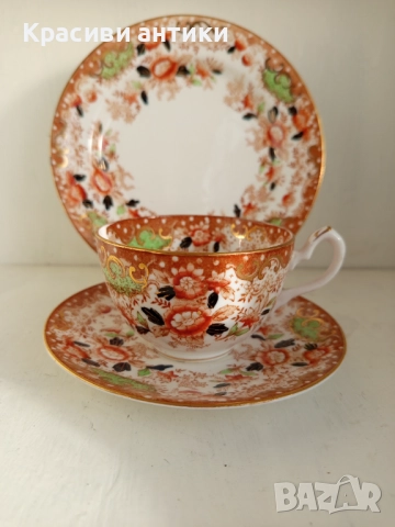 Антикварна чаша порцелан от 1874 г William Lowe от фин, костен порцелан 