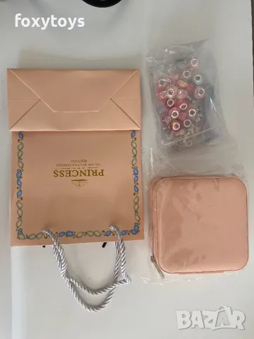 Комплект за изработка на детски бижута(гривни и колиета) с кутия и подаръчна торбичка, 22893, снимка 10 - Образователни игри - 47727036