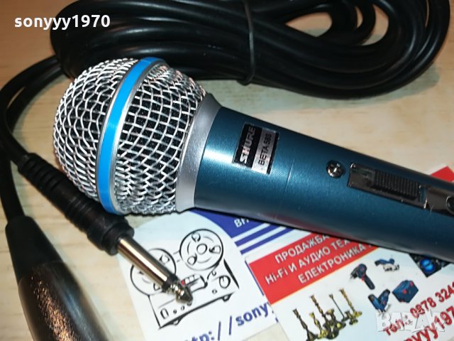 shure mic+shure кабел с жак и букса-внос швеицария, снимка 3 - Микрофони - 29672601