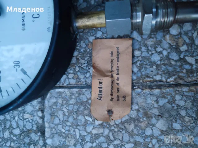 Термометър манометричен особено дълъг ,Siemens , обхват от -30°С до +70°С, снимка 7 - Резервни части за машини - 50165249
