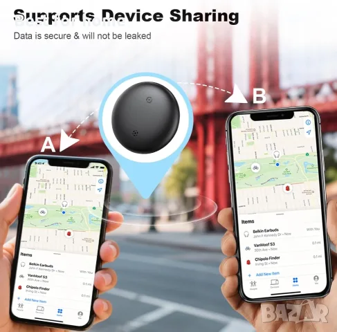 Android тракер, съвместим с Google Find My (Find Hub); Smart Tag със сменяема батерия , снимка 7 - Друга електроника - 56310735